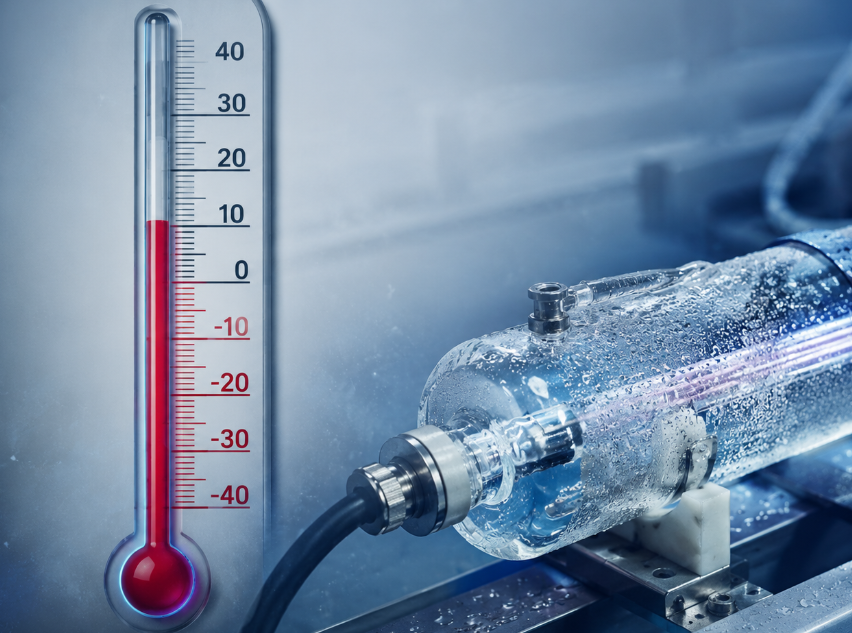 Temperatura wody chłodzącej a praca tuby lasera CO₂